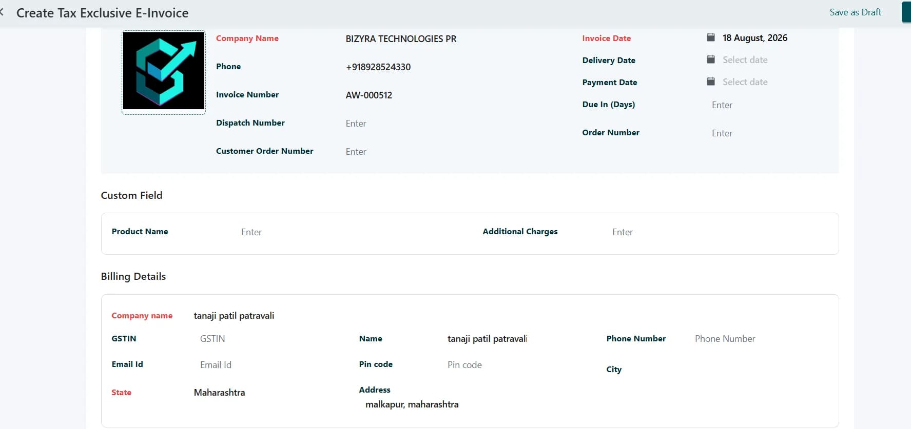 Header fields
