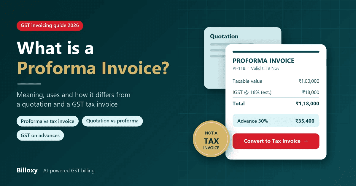 Billoxy - What is a proforma invoice? Meaning, uses and how it differs from a tax invoice