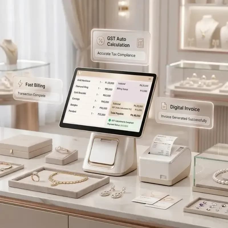 Fast Jewellery Store Billing with Automated GST Compliance