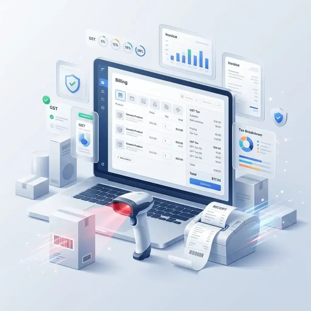 Speed Up Billing with Barcode POS & GST Automation